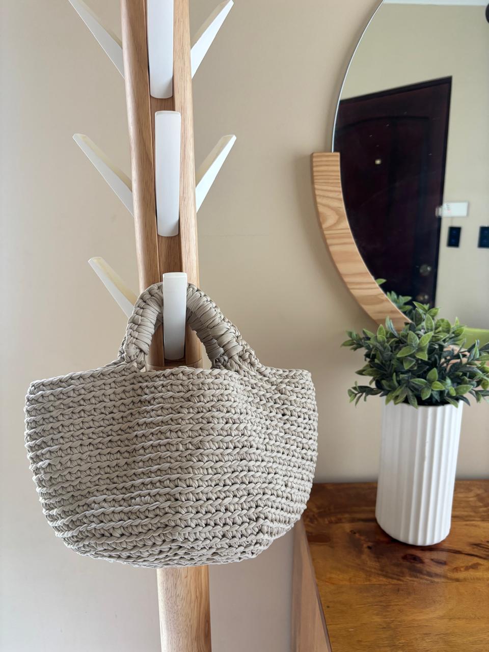 Bolso Gris Crochet