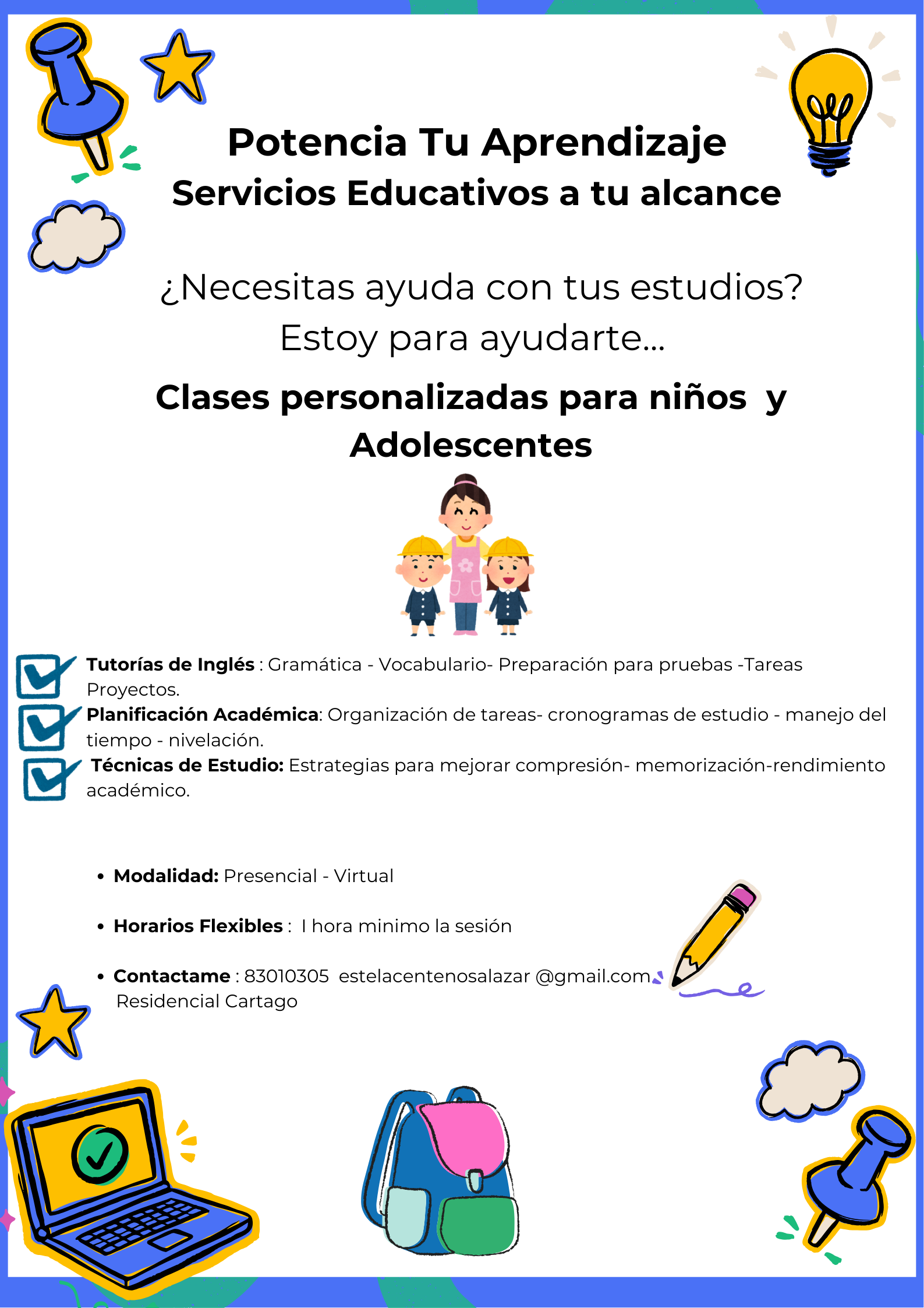 Flyer promocional de Docente- Administativa